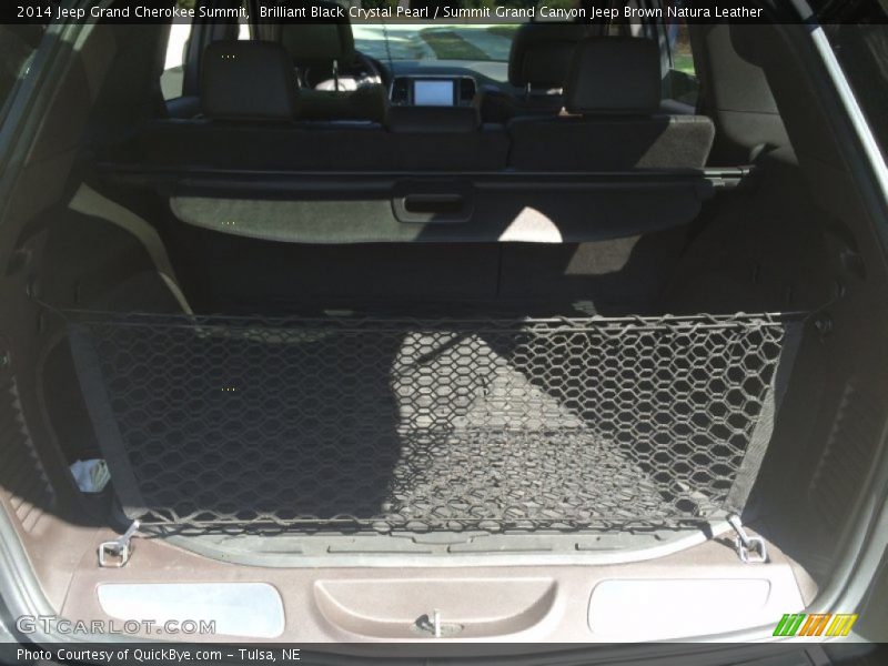 Brilliant Black Crystal Pearl / Summit Grand Canyon Jeep Brown Natura Leather 2014 Jeep Grand Cherokee Summit