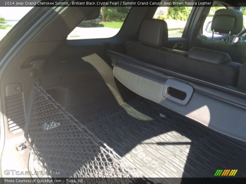 Brilliant Black Crystal Pearl / Summit Grand Canyon Jeep Brown Natura Leather 2014 Jeep Grand Cherokee Summit