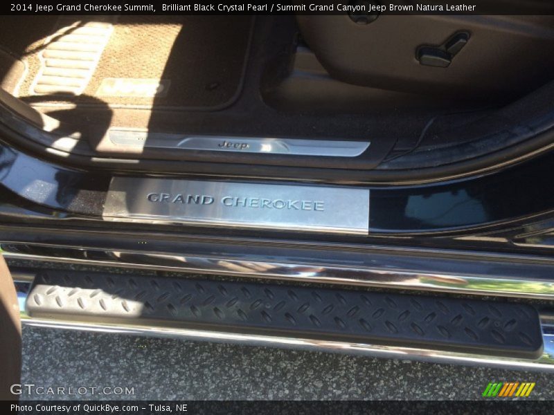 Brilliant Black Crystal Pearl / Summit Grand Canyon Jeep Brown Natura Leather 2014 Jeep Grand Cherokee Summit
