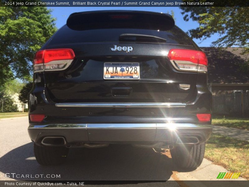 Brilliant Black Crystal Pearl / Summit Grand Canyon Jeep Brown Natura Leather 2014 Jeep Grand Cherokee Summit