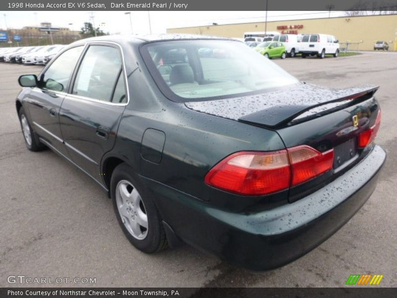Dark Emerald Pearl / Ivory 1998 Honda Accord EX V6 Sedan