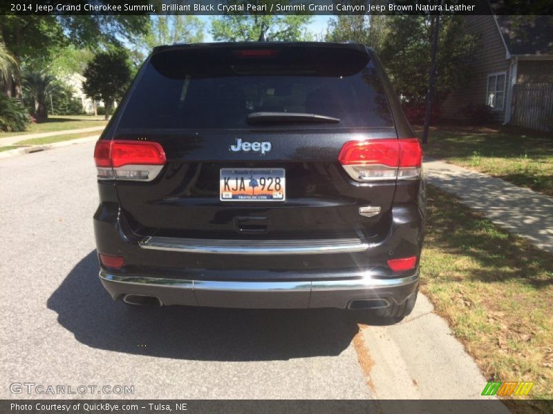 Brilliant Black Crystal Pearl / Summit Grand Canyon Jeep Brown Natura Leather 2014 Jeep Grand Cherokee Summit