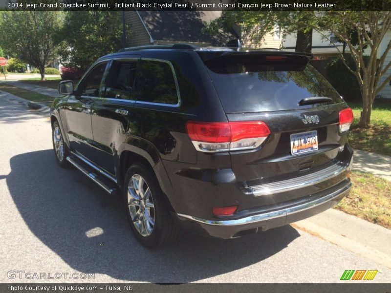 Brilliant Black Crystal Pearl / Summit Grand Canyon Jeep Brown Natura Leather 2014 Jeep Grand Cherokee Summit