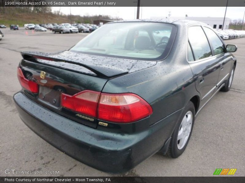 Dark Emerald Pearl / Ivory 1998 Honda Accord EX V6 Sedan