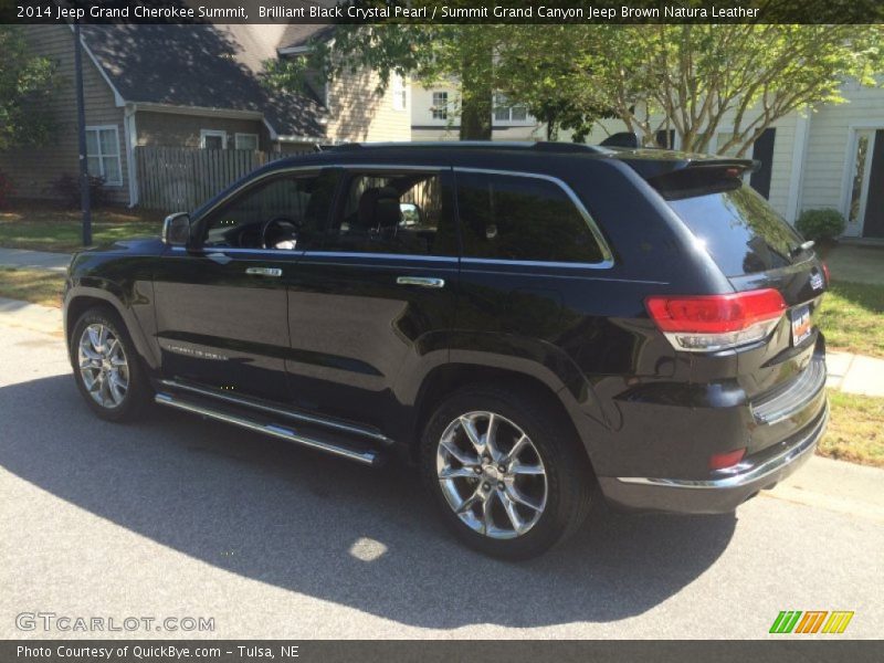 Brilliant Black Crystal Pearl / Summit Grand Canyon Jeep Brown Natura Leather 2014 Jeep Grand Cherokee Summit