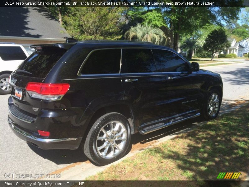 Brilliant Black Crystal Pearl / Summit Grand Canyon Jeep Brown Natura Leather 2014 Jeep Grand Cherokee Summit