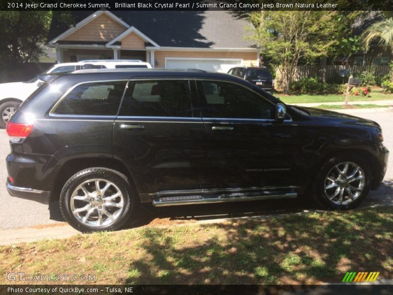 Brilliant Black Crystal Pearl / Summit Grand Canyon Jeep Brown Natura Leather 2014 Jeep Grand Cherokee Summit