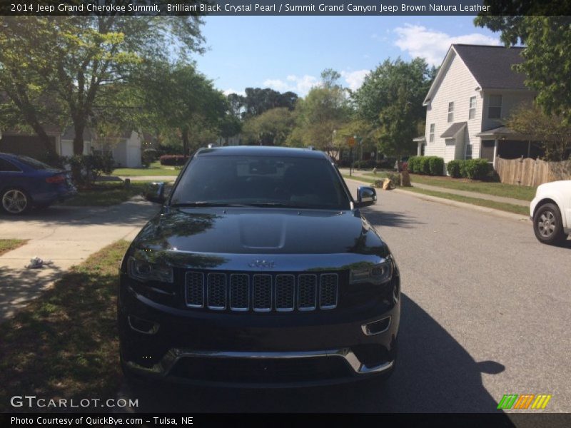 Brilliant Black Crystal Pearl / Summit Grand Canyon Jeep Brown Natura Leather 2014 Jeep Grand Cherokee Summit