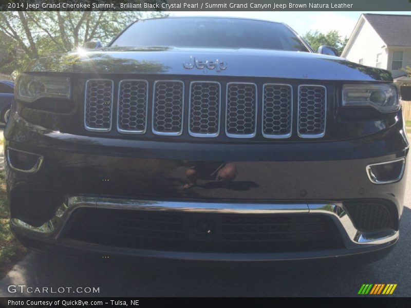 Brilliant Black Crystal Pearl / Summit Grand Canyon Jeep Brown Natura Leather 2014 Jeep Grand Cherokee Summit