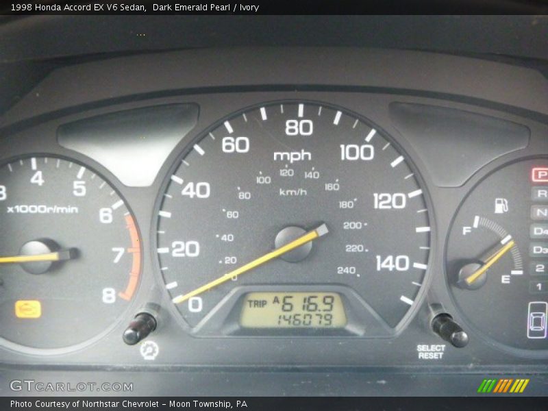 Dark Emerald Pearl / Ivory 1998 Honda Accord EX V6 Sedan