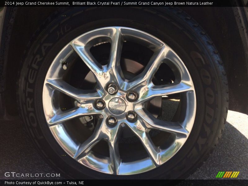 Brilliant Black Crystal Pearl / Summit Grand Canyon Jeep Brown Natura Leather 2014 Jeep Grand Cherokee Summit