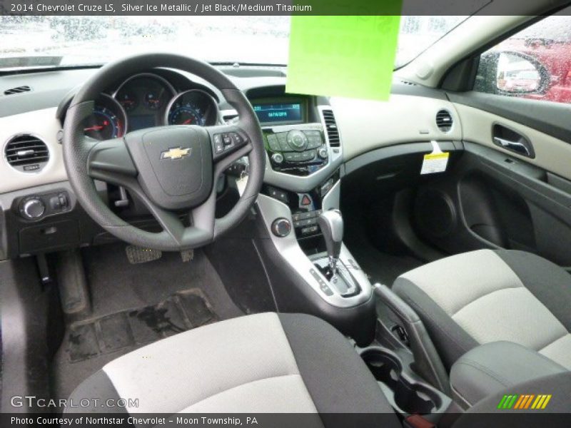 Silver Ice Metallic / Jet Black/Medium Titanium 2014 Chevrolet Cruze LS