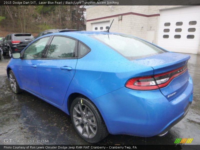 Laser Blue Pearl / Black/Light Tungsten Accent Stitching 2015 Dodge Dart SXT