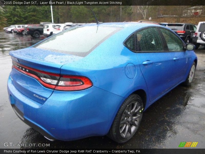 Laser Blue Pearl / Black/Light Tungsten Accent Stitching 2015 Dodge Dart SXT