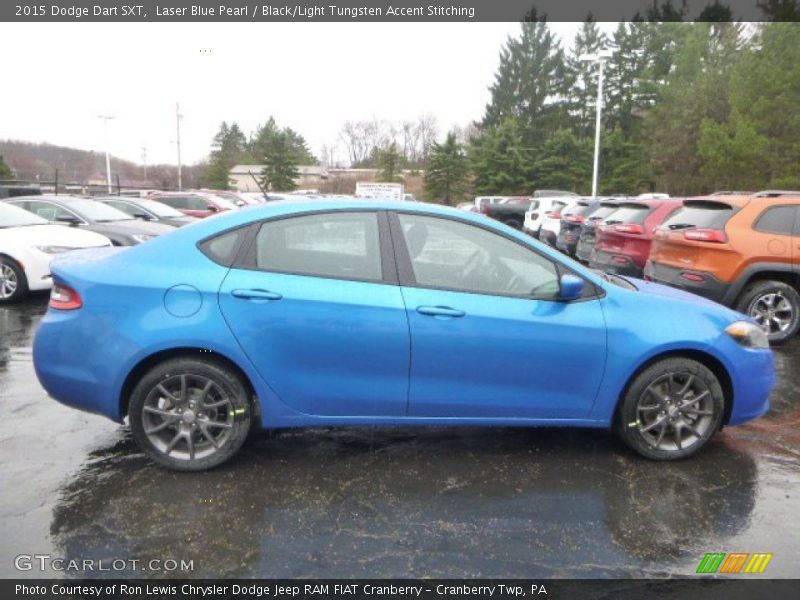 Laser Blue Pearl / Black/Light Tungsten Accent Stitching 2015 Dodge Dart SXT