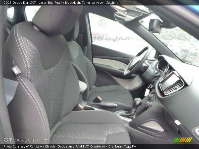 Laser Blue Pearl / Black/Light Tungsten Accent Stitching 2015 Dodge Dart SXT
