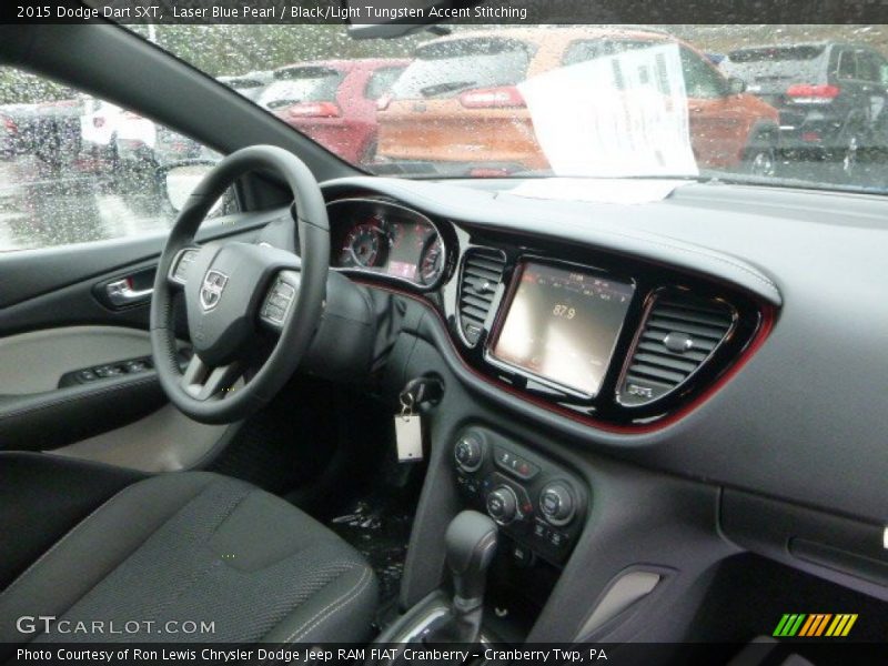 Laser Blue Pearl / Black/Light Tungsten Accent Stitching 2015 Dodge Dart SXT
