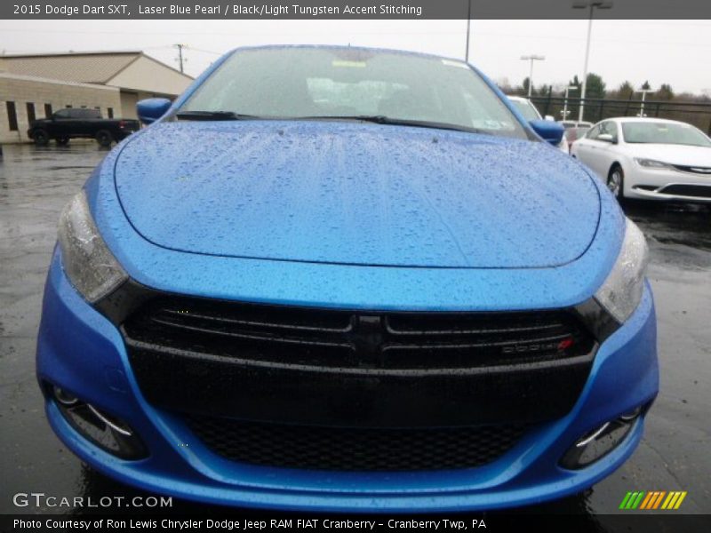 Laser Blue Pearl / Black/Light Tungsten Accent Stitching 2015 Dodge Dart SXT