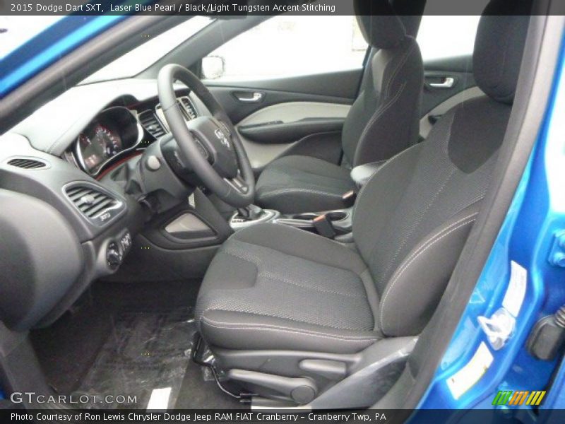 Laser Blue Pearl / Black/Light Tungsten Accent Stitching 2015 Dodge Dart SXT