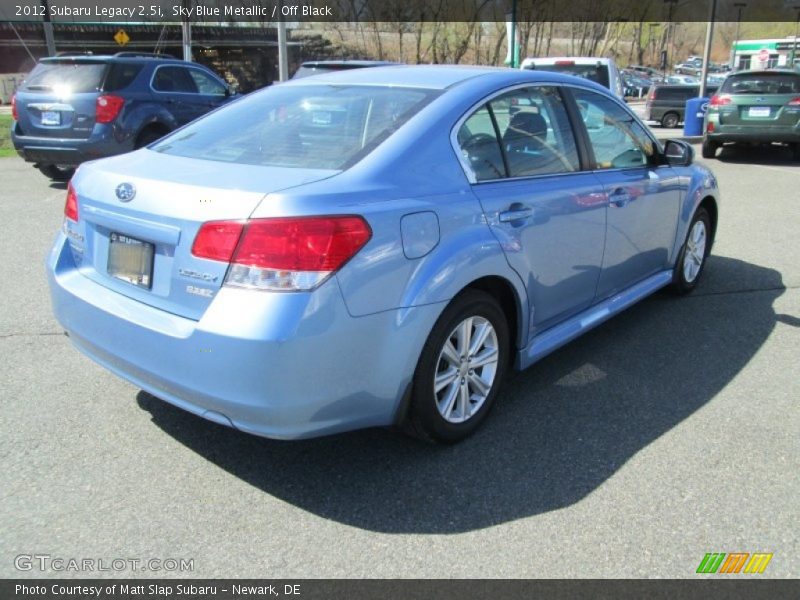 Sky Blue Metallic / Off Black 2012 Subaru Legacy 2.5i