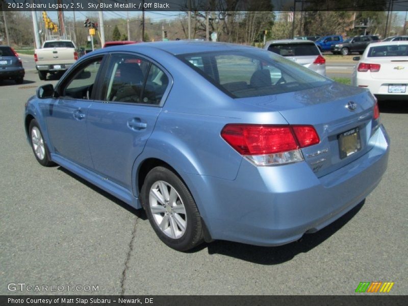 Sky Blue Metallic / Off Black 2012 Subaru Legacy 2.5i