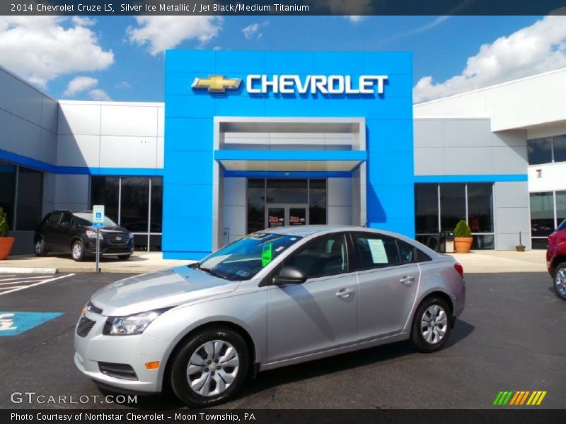 Silver Ice Metallic / Jet Black/Medium Titanium 2014 Chevrolet Cruze LS