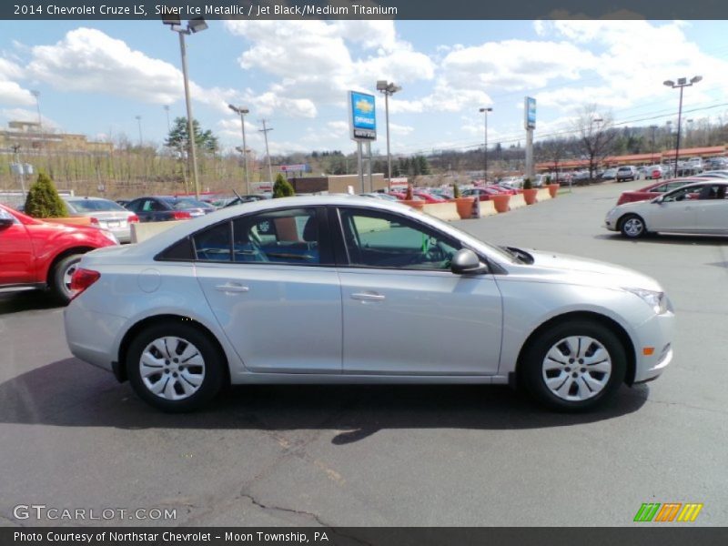 Silver Ice Metallic / Jet Black/Medium Titanium 2014 Chevrolet Cruze LS