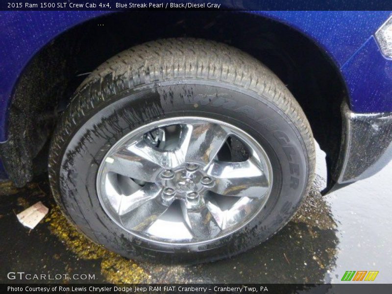 Blue Streak Pearl / Black/Diesel Gray 2015 Ram 1500 SLT Crew Cab 4x4