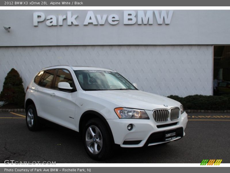 Alpine White / Black 2012 BMW X3 xDrive 28i