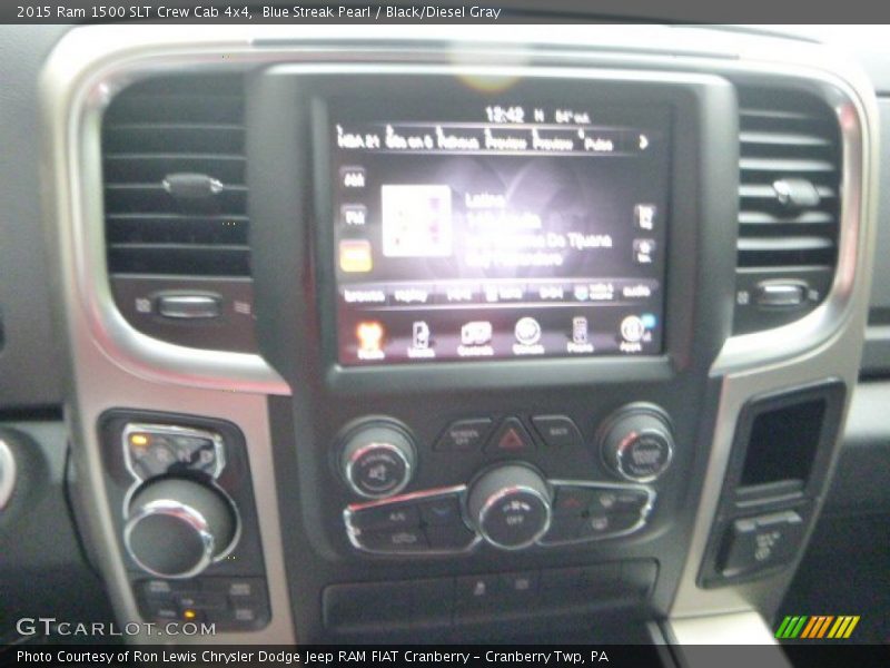 Blue Streak Pearl / Black/Diesel Gray 2015 Ram 1500 SLT Crew Cab 4x4
