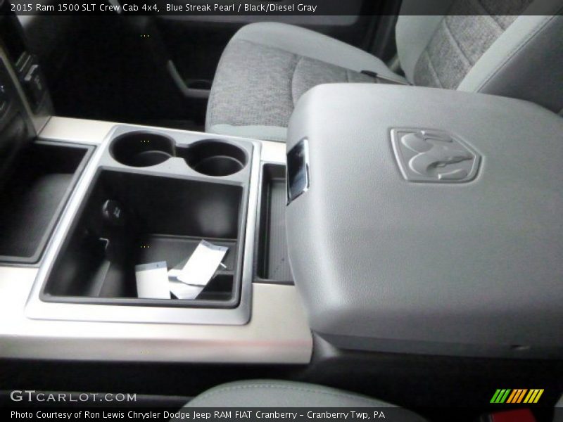 Blue Streak Pearl / Black/Diesel Gray 2015 Ram 1500 SLT Crew Cab 4x4