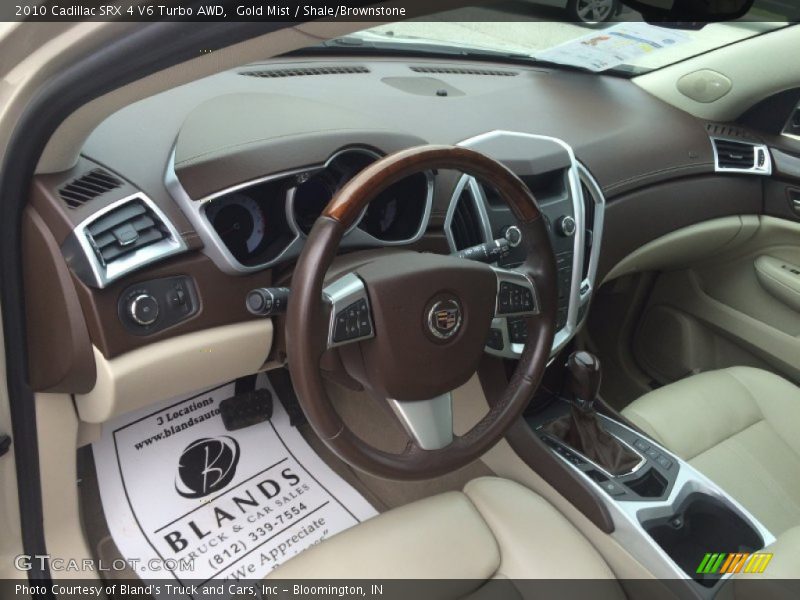 Gold Mist / Shale/Brownstone 2010 Cadillac SRX 4 V6 Turbo AWD