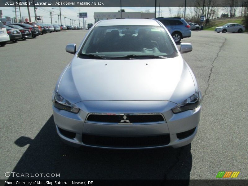 Apex Silver Metallic / Black 2013 Mitsubishi Lancer ES