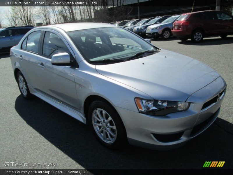 Apex Silver Metallic / Black 2013 Mitsubishi Lancer ES