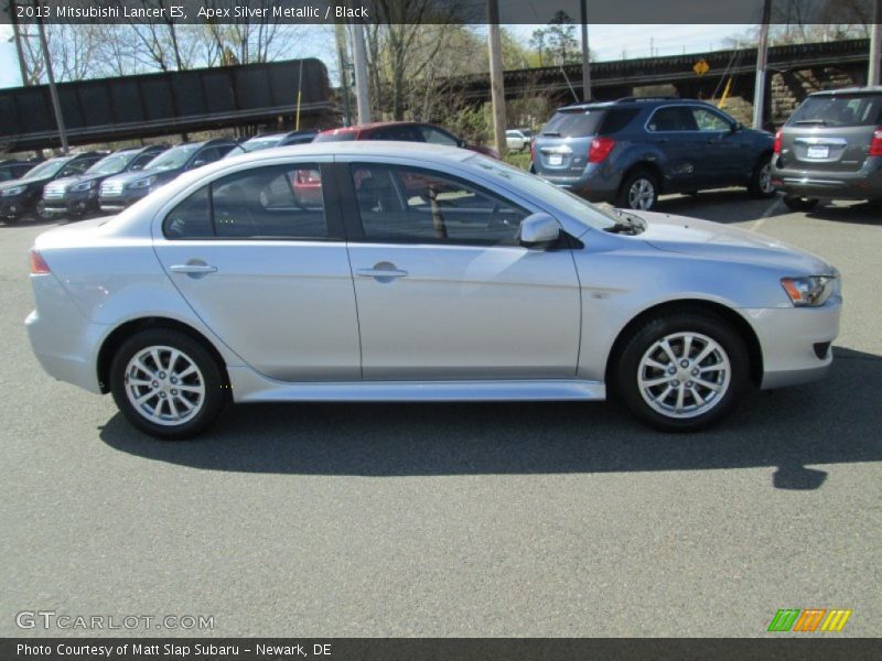 Apex Silver Metallic / Black 2013 Mitsubishi Lancer ES