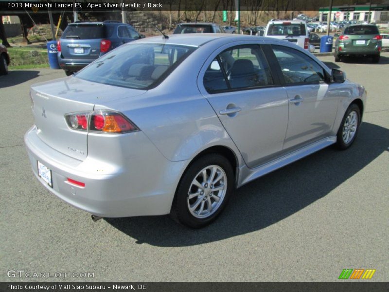 Apex Silver Metallic / Black 2013 Mitsubishi Lancer ES