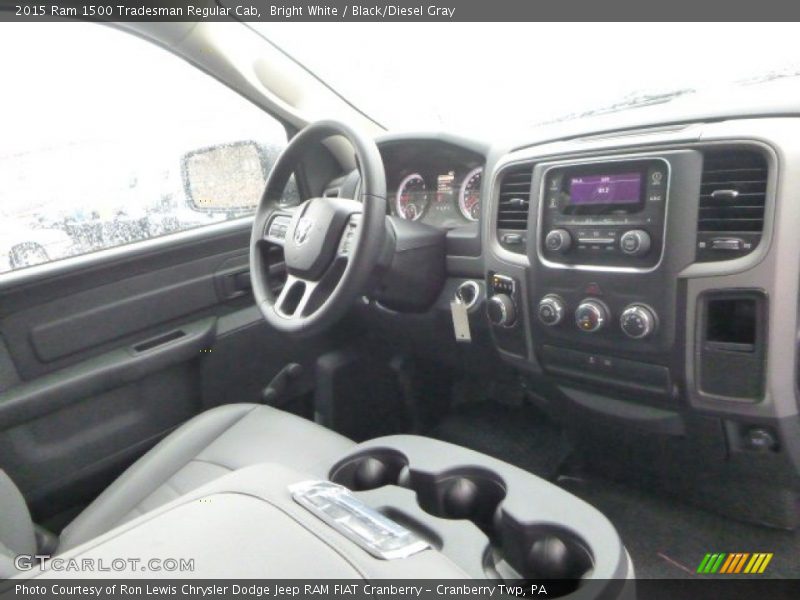 Bright White / Black/Diesel Gray 2015 Ram 1500 Tradesman Regular Cab