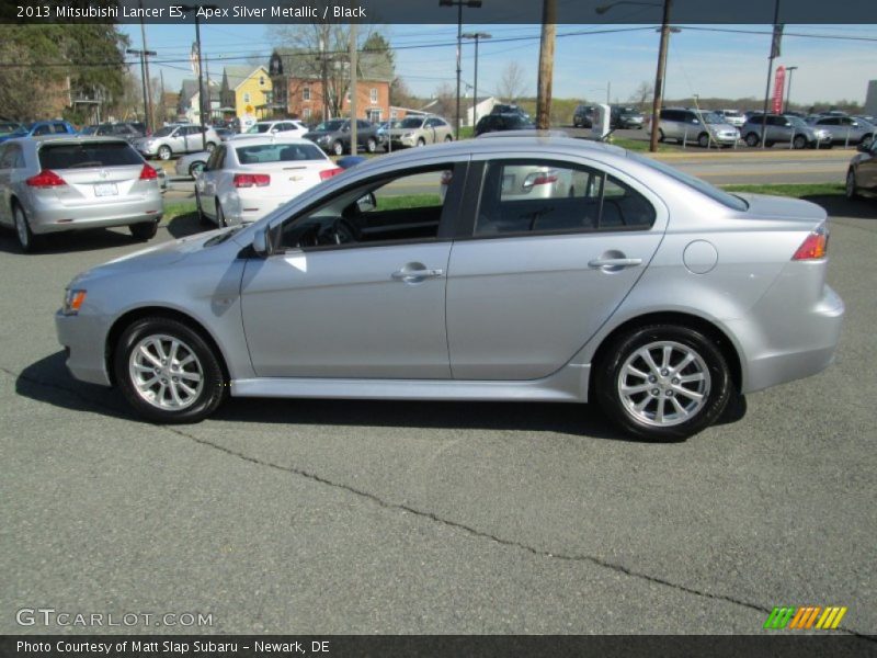 Apex Silver Metallic / Black 2013 Mitsubishi Lancer ES