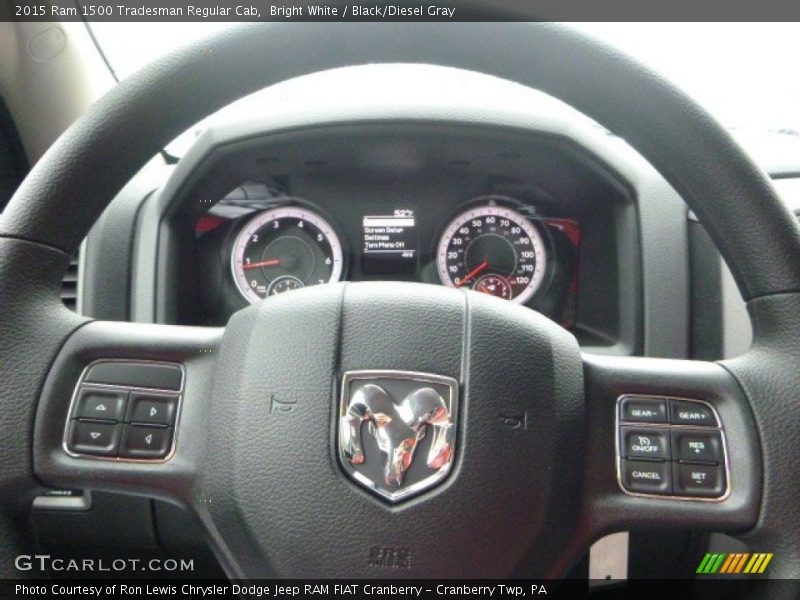 Bright White / Black/Diesel Gray 2015 Ram 1500 Tradesman Regular Cab