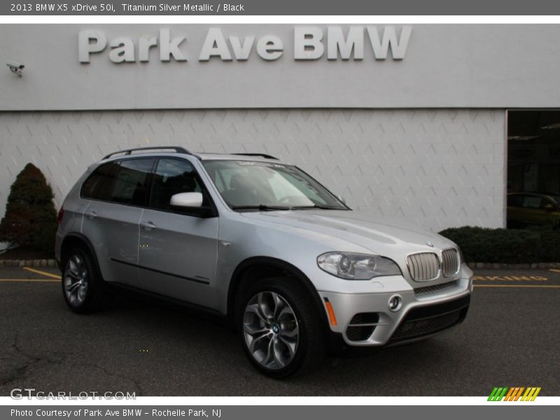 Titanium Silver Metallic / Black 2013 BMW X5 xDrive 50i