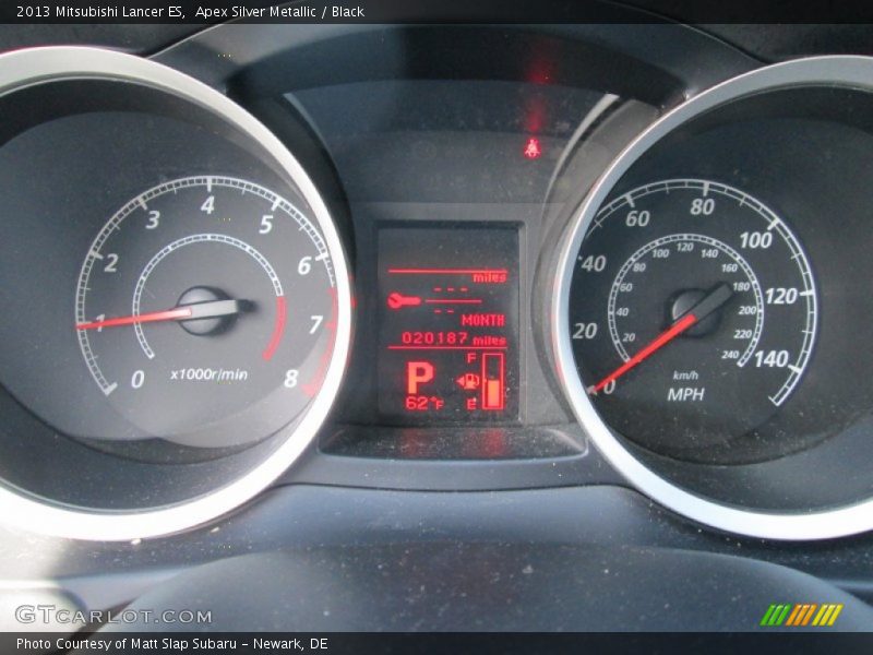 Apex Silver Metallic / Black 2013 Mitsubishi Lancer ES