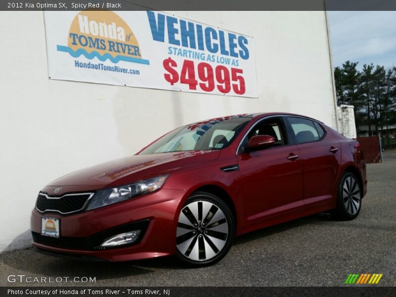 Spicy Red / Black 2012 Kia Optima SX