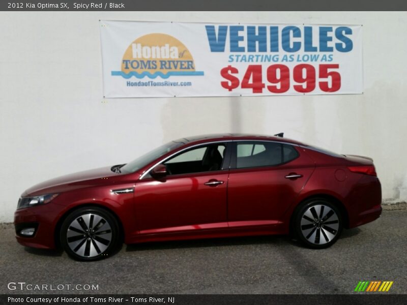 Spicy Red / Black 2012 Kia Optima SX