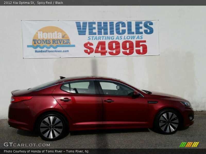 Spicy Red / Black 2012 Kia Optima SX