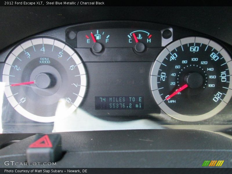 Steel Blue Metallic / Charcoal Black 2012 Ford Escape XLT
