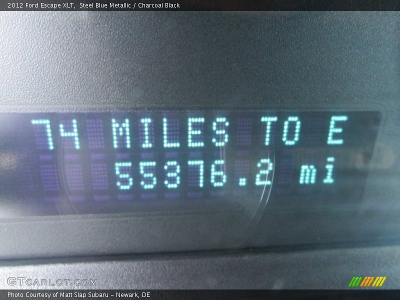 Steel Blue Metallic / Charcoal Black 2012 Ford Escape XLT