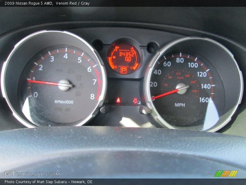Venom Red / Gray 2009 Nissan Rogue S AWD