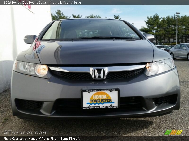 Magnetic Pearl / Beige 2009 Honda Civic Hybrid Sedan