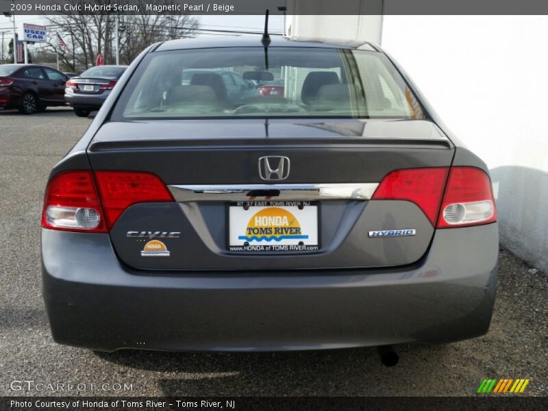 Magnetic Pearl / Beige 2009 Honda Civic Hybrid Sedan