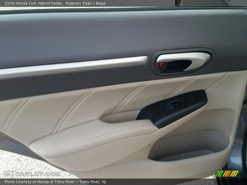 Magnetic Pearl / Beige 2009 Honda Civic Hybrid Sedan